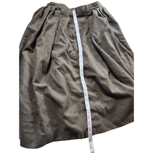 Escada Wool Midi Skirt Womens 42 USA 10 Medium Western Germany Vintage Pleated - Picture 11 of 16